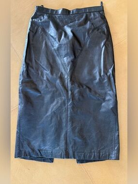 Vintage Western Leather Skirt